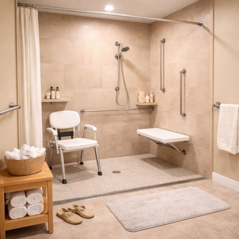 Elderly Shower Installation in South Portland, ME